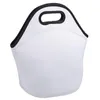 Sublimatie lege plekken herbruikbare neopreen draagtas handtas geïsoleerde zachte lunchzakken met ritssluiting voor werkschool dhl