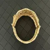 Bangle Arabian Gold Head Bracelet Hollow Flower Design Female Side Sleeve Wrist Jewelry Algerian Bridal Wedding JewelryBangle Inte22