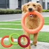 Haustierspielzeug fliegende Discs Eva Hundetraining Ring Puller Resistant Bite Float Toy Welpe Outdoor Interaktives Spiel spielen Haustiervorräte