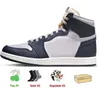 Baskets Armory Navy Avec Chaussettes Box Jumpman 1 High Mid Basketball Chaussures 1s Femmes Hommes Baskets Diamond Shorts Tan Suede Patent Bred Atmosphere University Blue