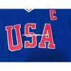 Chen37 C26 Nik1 Miracle Cheap Custom 1980 на Ice Team USA Mike Eruzione 21 Хоккейная майка синий сшитый