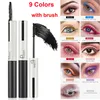 Mascara à cils en Fiber 4D, 9 couleurs, maquillage pour les yeux, peigne, recourbement épais, volumisant, allongeant, imperméable, Pudaier