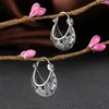 BALMORA 925 Sterling Silver Ethnic Hollow Flower Clip Earrings for Women Mother Lover Gift Retro Elegant Fashion Jewelry 2207124110388