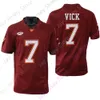 2022 NOWOŚĆ NCAA Virginia Tech Hokies Football Jersey 7 Michael Vick College Size Młodzieży Red Red