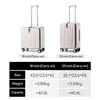 Hanke Carry On Suitcase Aesthetic Design Mm Aluminum Frame Rolling Luggage Boarding Cabin Pc Spinner Wheel Tsa Lock J220707