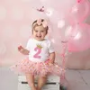 Robes de fille / 2 ans Baby Girl Clothes Birthday Party Robe Tutu Set Born Girls Tenues Toddler Infant Costumegirl's