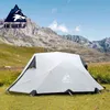 Hewolf Outdoor Winter Camping Tent 2 Persons Double Layer Waterproof Aluminum Alloy Tent Pole Breathable Double Doors Tent H220419