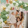 Party Decor Green Balloon Garland Arch Kit Metallic Confetti Birthday Bachelorette MJ0768