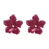 Stud arrivo gioielli stile estivo carino fiore bianco orecchini per le donne dichiarazione Bohemian EarStud