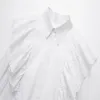 Chemisiers pour femmes Chemises Découpe Brodée Popeline Chic Dame Chemise Vintage À Manches Longues Mode Femme 2022 Bouton Revers Femme TopFemmes