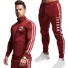 Hommes survêtements hommes 2022 costume deux pièces ensemble fermeture éclair à capuche veste sweat + pantalon homme sweat à capuche Jogging survêtement tenue de sport