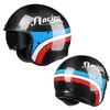 Motorfietshelmen Klassieke hoogwaardige 3/4 Open Face Helmet voor Moto Sports koolstofvezel met Binnen Visor Men WomenMotorcycle