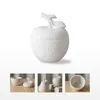 Decoratieve objecten beeldjes keramische witte opslag jar display box Apple peer vorm sieraden met deksel Desktop ornamenten Home Levert Figur