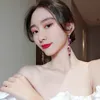 الأقراط كوريا الجنوبية شبكة المشاهير سوبر الجنية مزاجه أنيقة هيون الأزياء أقراط حساسة الزهور الأرجواني روز