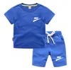 Vêtements d'été pour enfants ensembles courts vêtements de sport pour bébé fille garçon T-shirts 2 pièces ensemble enfants tout-petits 1 à 13 ans vêtements