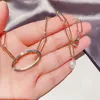 Chains Trendy Design Gold Color Metal Link Chain Statement Necklace Fashion Women JewelryChains