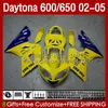 Bodywork Kit Daytona 600 650 CC Daytona650 02-05 Cowling 104hc.6 Gold Black DayTona600 2002 2003 2004 2005 Bodys Daytona 600 02 03 04 05 전체 페어링