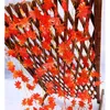 Decorative Flowers & Wreaths 2.4m Red Rattan Garland Decorations Outdoor Hanging Vines Artificial For Autumn Thanksgiving Fall DecorDecorati