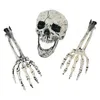 Anderes Event Partyzubehör 1Set Halloween Fake Skull Skeleton Human Hand für H 220823