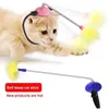 Chat Jouets Auto-excité Collier Cou Jouet Printemps Pieds Chaton Interactif Bâton Plume Teaser Baguette Tease Pet Supplies