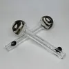 DHL Glass Oil Burner Pipe Lolipop Ball OD 25mm F￤rgat tjockt brinnande r￶r R￶kning Tobak Torra ￶rt Nagelr￶r