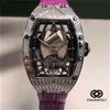 Uhren Armbanduhr Designer Luxus Herren Mechanikuhr Engrwolf Richa Milles R RM71-01 Serie 2824 Automatik Weißstahl Vollbohrer Damen