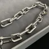 Klassiskt grovt halsband B bokstäver tung metall tjock kedja modestil för män och kvinnors smycken tillbehör