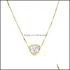 100% Real 925 Sterling Sier Star Heart Shape Pendant Necklace With Gold Box Chain For Wedding Jewerlry Drop Delivery 2021 Necklaces Pendan