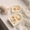 3D Cute Bear Candle Silicone Mould Arch Teddy Home Home Aroma Gypsum Epoxy Korean DIY Resin roments Decor Cake Decor