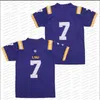 CEOA3740 125th College Football Jerseys 9 Joe Burrow 3 Odell Beckham Jr. 7 Grant Delpit 1 Kristian Fulton 1 Chase White Purple Jerseys