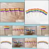 Flag Tootick Lesbian Gay Pride LGBT Banner Cooktail Sticks Picks Drop Leverans 2021 Tooticks Table Decoration Accessories Kitchen 8411086