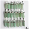 Arts And Crafts Natural Stone Green Aventurine Shape Charms Point Chakra Pendants For Jewelry Making Wholesal Sports Sports2010 Dhjp8