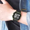 Armbandsur Herr Sportklockor Vattentät Retro Digital klocka för LED Elektronisk klocka Design Nylon Military Man Wrist Reloj Hombre