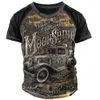 T-shirt con stampa moda per uomo T-shirt moto 3d Top T-shirt manica corta estate americana Abbigliamento oversize O-Collo Abbigliamento sportivo