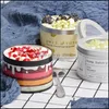 Storage Boxes Bins Home Organization Housekee Garden Aluminum Tins Jars Metal Round Tin Containers Gift With Clear Top Window Baking Mold