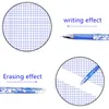 Erasable Pen Set 05mm Needle Tip Gel Ink Pennor Påfyllningar Rodar Skriv Radera tvättbart handtag för skolkontorsleveranser 220714