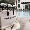 3 цвета тренд женский сумочка Rive Gauche Totes Supper Suckbags Top Linen Legan Большой пляжные сумки дизайнер путешествовать по крестовым плечам187P