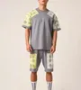رجال المسارات الصيفية الموضة الصيفية harajuku شخصية الهيب هوب قميص القميص القميص ضخم 3D بدلات الطباعة ثلاثية الأبعاد