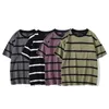 AOLAMEGS Men, camiseta, bloco de cores impressão 3 cores camisetas opcionais