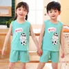 Pyjamas pour enfants Ensemble de vêtements d'été pour garçons filles gilet hauts pantalons courts shorts vêtements de nuit dessin animé Totoro coton pyjamas pour enfants 220714