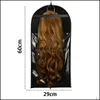 Hair Tools Accessories Products Black Extension Packing Bag Include Hanger And Carrier Storage Wig Stands Extensions For Carring Drop Deli