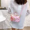 70% factory online sale handbag bag simple embossed hand-held One Shoulder style bow small square Bag