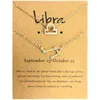 Twelve Signs Of The Zodiac Necklace Bracelet Set Zodiac Card Set Necklace