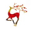 GG Christmas Pin Colorful Reindeer Large Deer Brooch New Year Gift Kids Winter Jewelry Gifts Pins