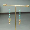 Dangle & Chandelier Lii Ji Natural Amazonite Citrine American 14K Gold Filled Earrings Real Gemstone Long Handmade JewelryDangle