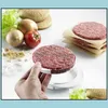 Meat Potry Tools Kitchen Kitchen Dining Bar Home Garden Tool Round Shape Hamburger Press Food-Grade Plastic Burger Meats Beef Grill Burge