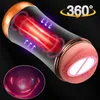 Masturbator Male 10 Speeds Vibrating Dual Channel Mouth Vagina Real Pussy Erotic Sex Machine Adult Toys for Men 220316