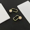 Designer donna Orecchini a cerchio Stud Gioielli di moda Donna Luxury Diamond Orecchino Oro Uomo cerchi Orecchino Gioielli Lettera Ear Studs 2203301D