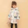 Parka per bambini con stampa di cartoni animati di moda Piumini lunghi per neonate invernali nuove giacche invernali per ragazze calde più spesse J220718