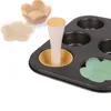 Pastry Dough Tamper Kit Kitchen Flower Round Tart Cookie Cutter Set Cupcake Muffin Moulds